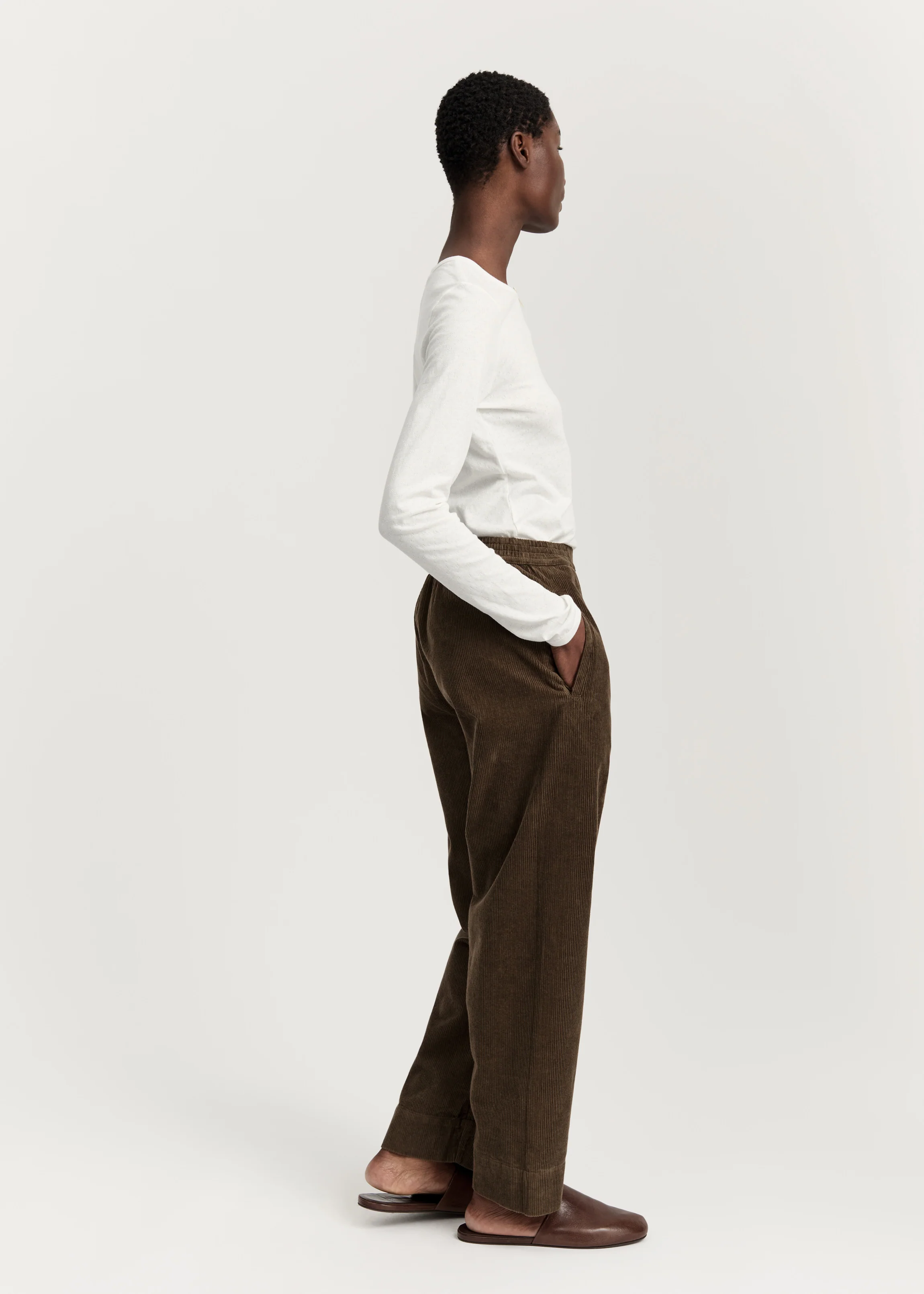 Coco pant corduroy | Bark - Image 5