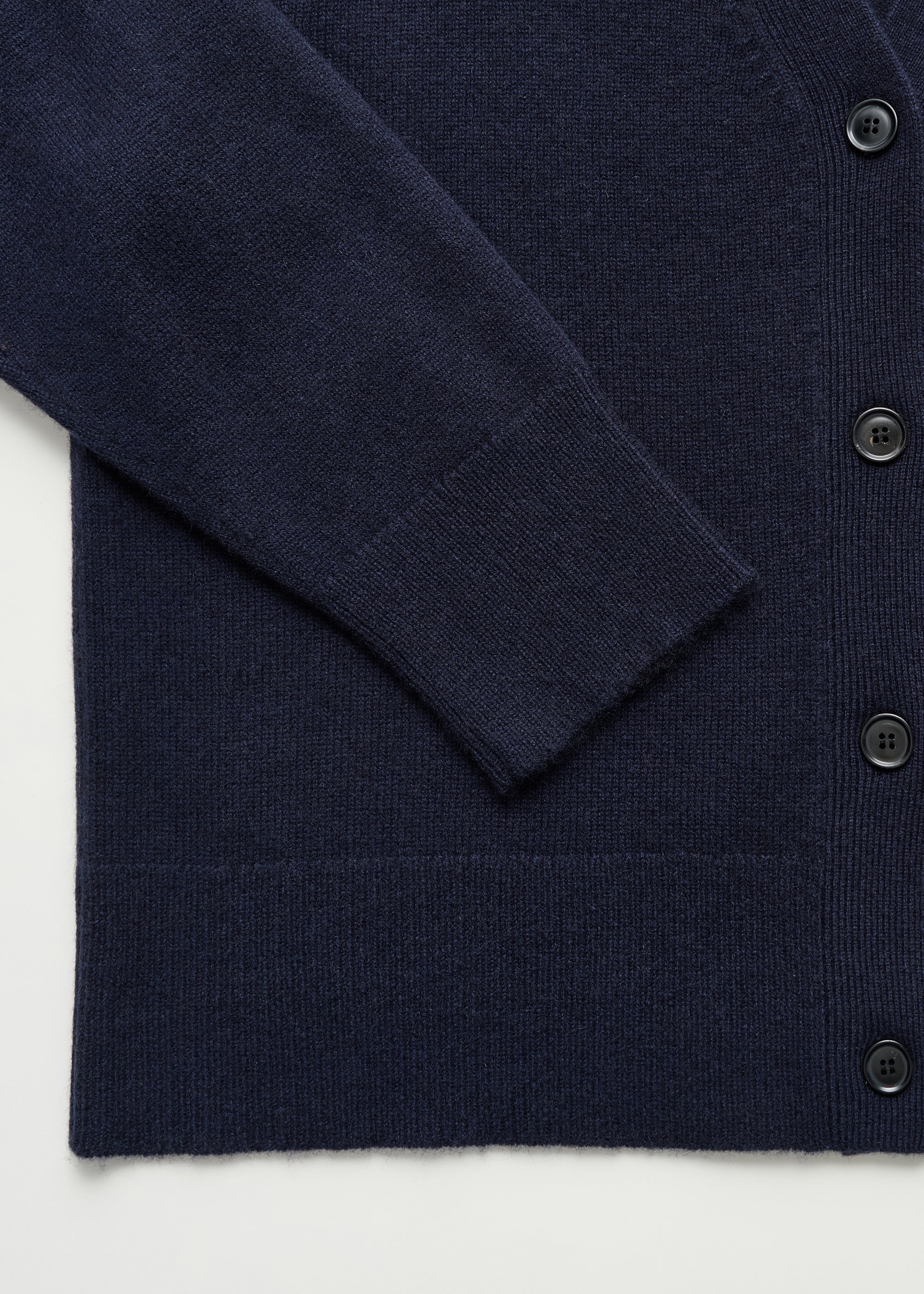 Flora cardigan – pure cashmere | Black Blue - Image 3