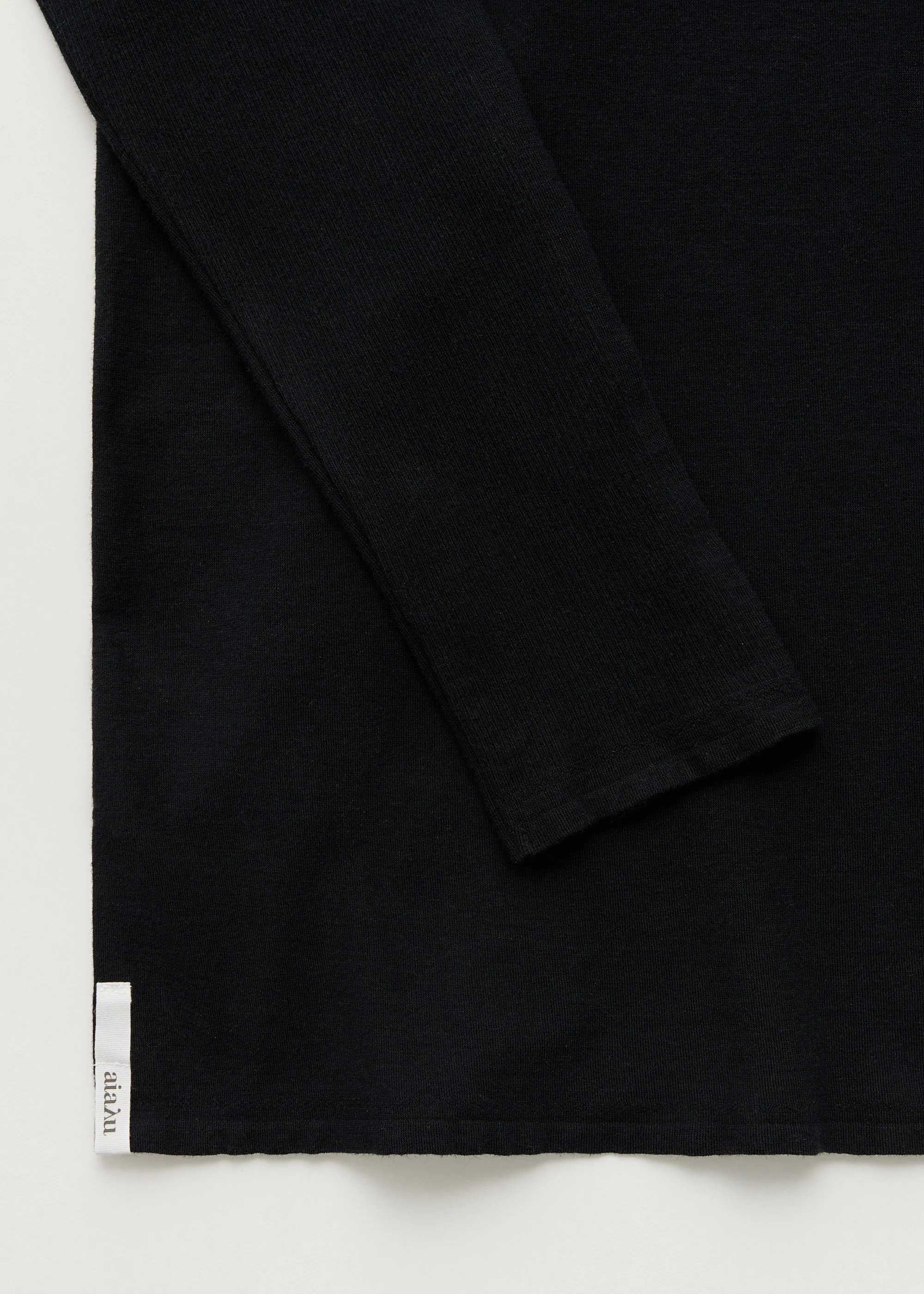 Gentle long sleeve – cotton cashmere blend | Black - Image 4