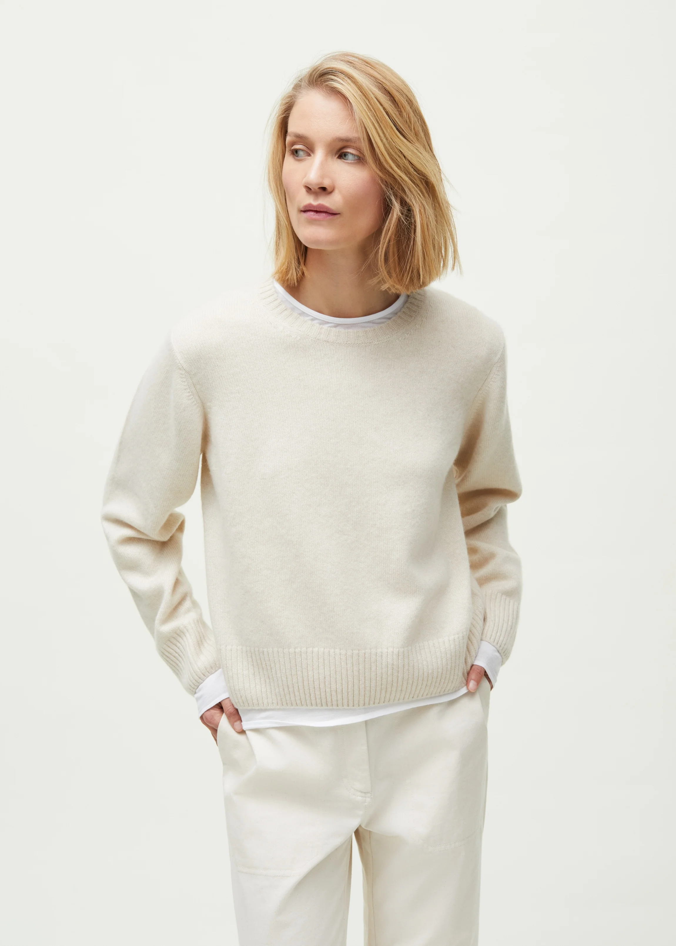 Inga sweater – pure cashmere | Pure Ecru - Image 5