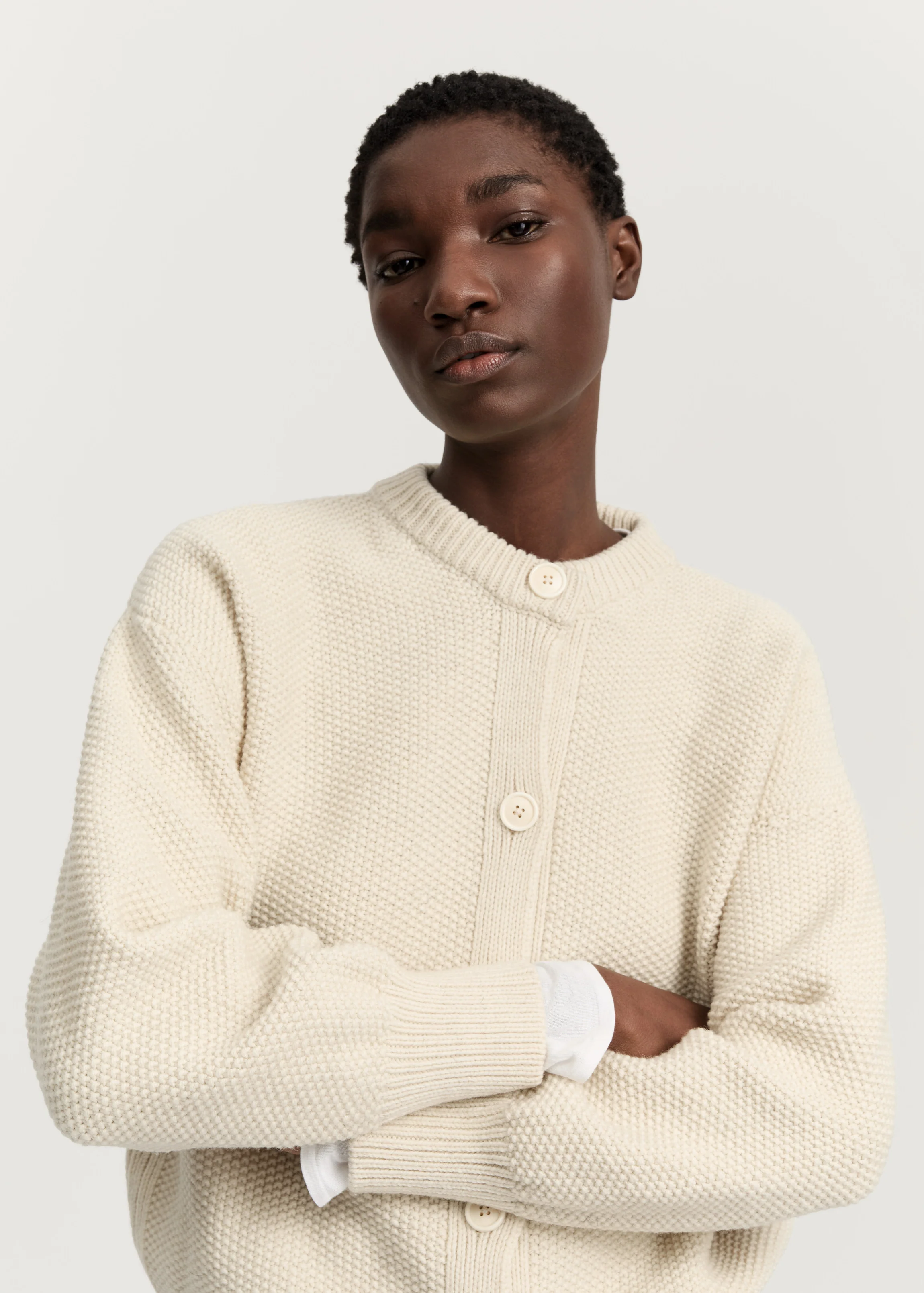 Irena cardigan – highland wool | Pure Ecru - Image 4