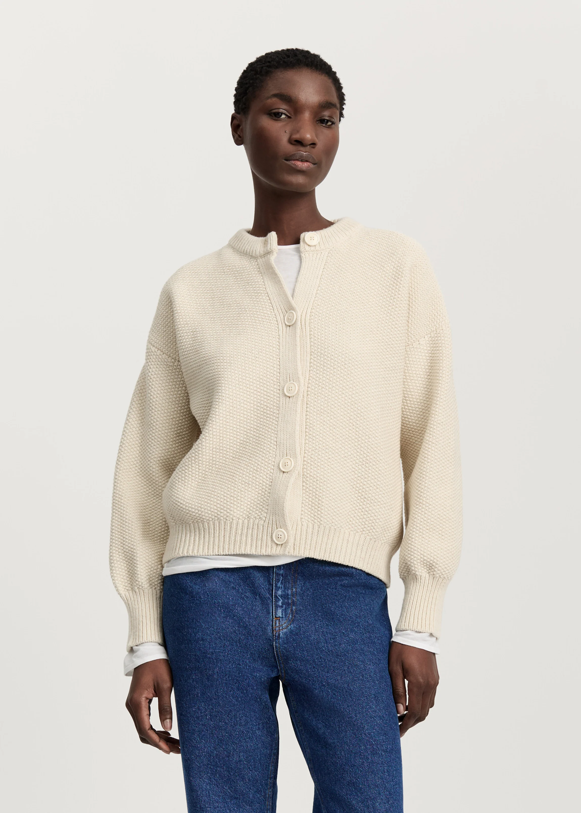 Irena cardigan – highland wool | Pure Ecru - Image 6
