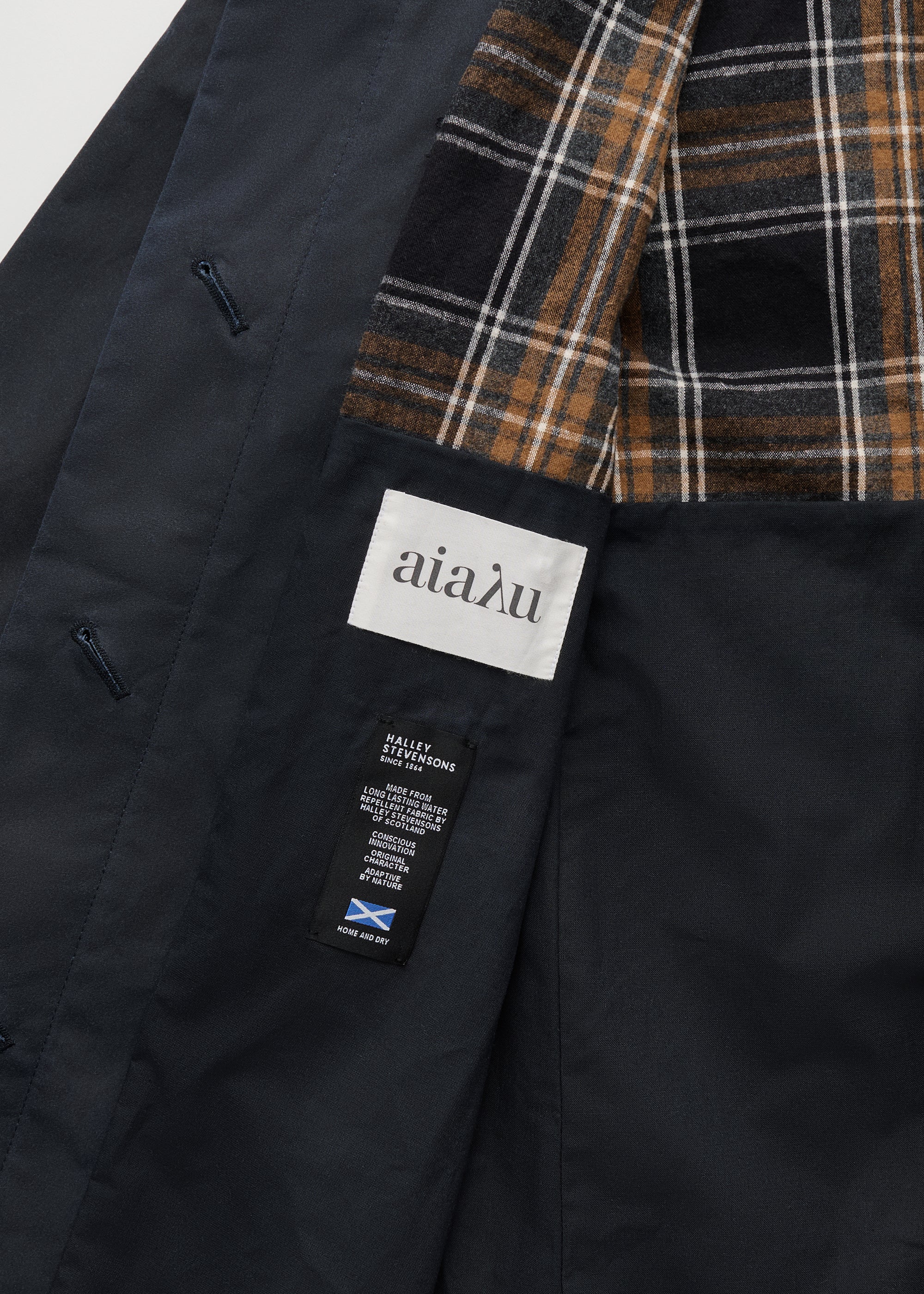 Noor coat – oilskin | Navy - Image 4