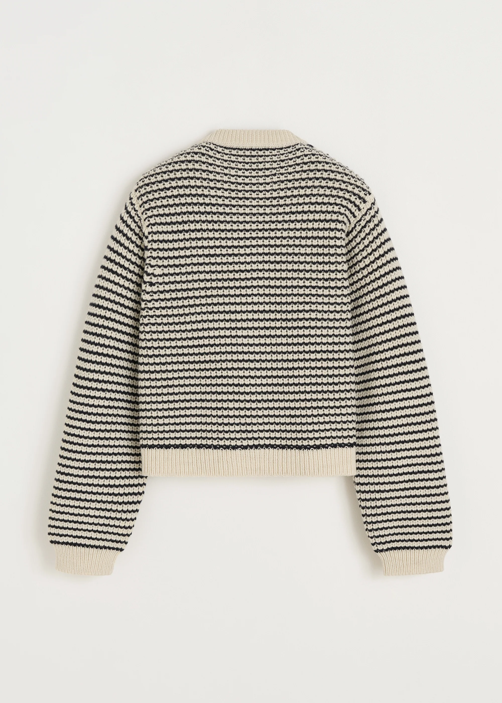 Shiva cardigan – highland wool | Mix Black Navy - Image 3