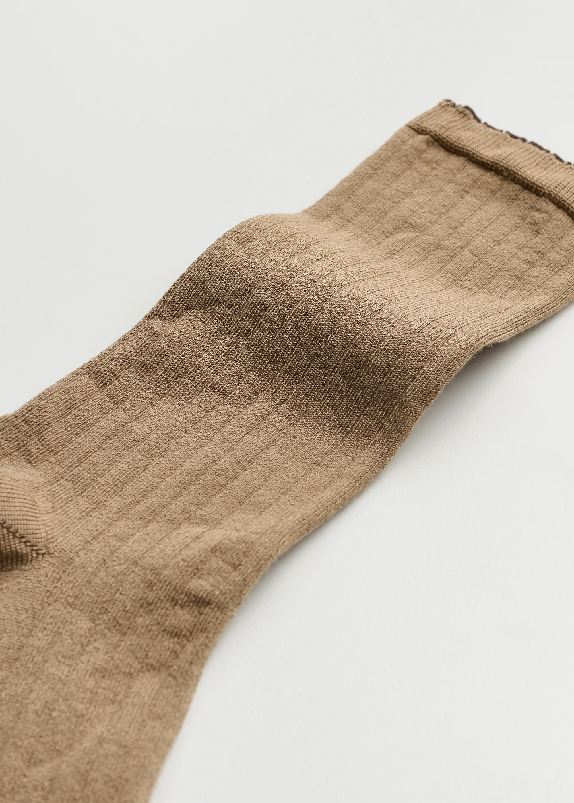Silk rib socks | Golden Light - Image 3